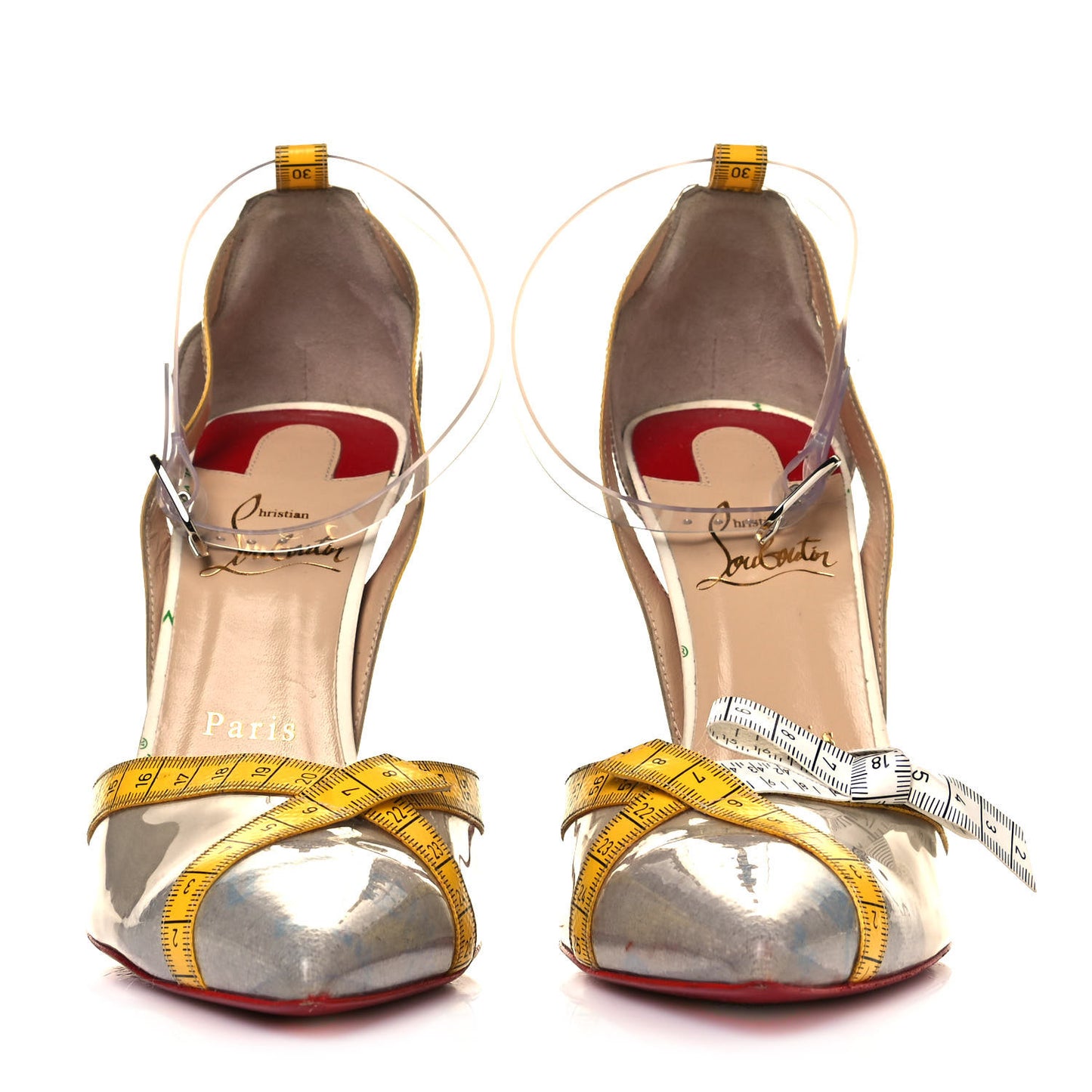 PVC Patent Ruban Calfskin Metripump 100 Pumps 39 Transparent Yellow