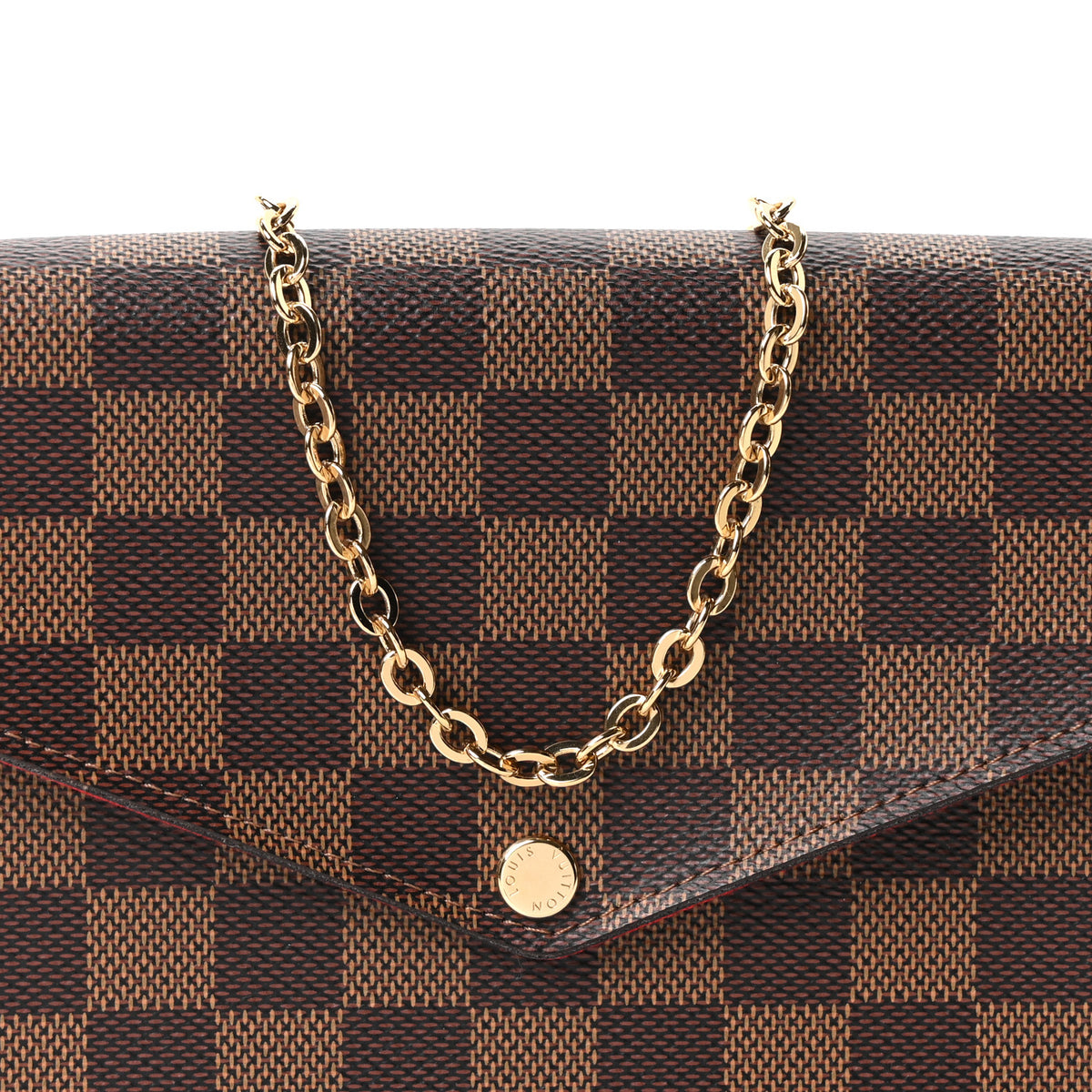 Louis Vuitton Monogram Pochette Felicie Chain Wallet Fuchsia 9 of 11