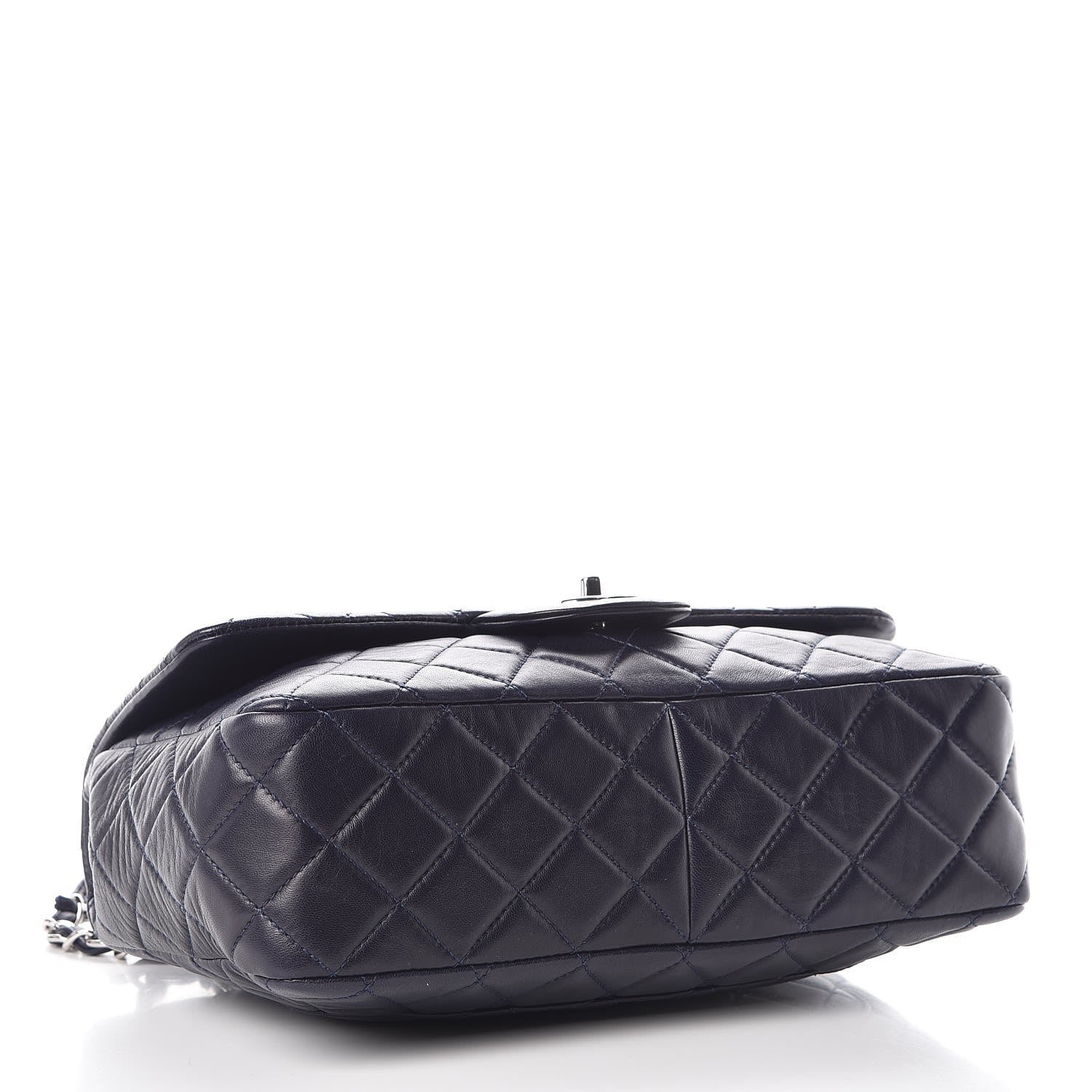 Chanel Lambskin Quilted Jumbo Single Flap Blue 4 of 8