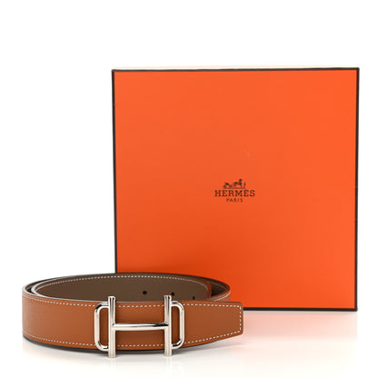 Hermes Epsom 32mm Gamma Belt 75 Gold Etoupe 6 of 6