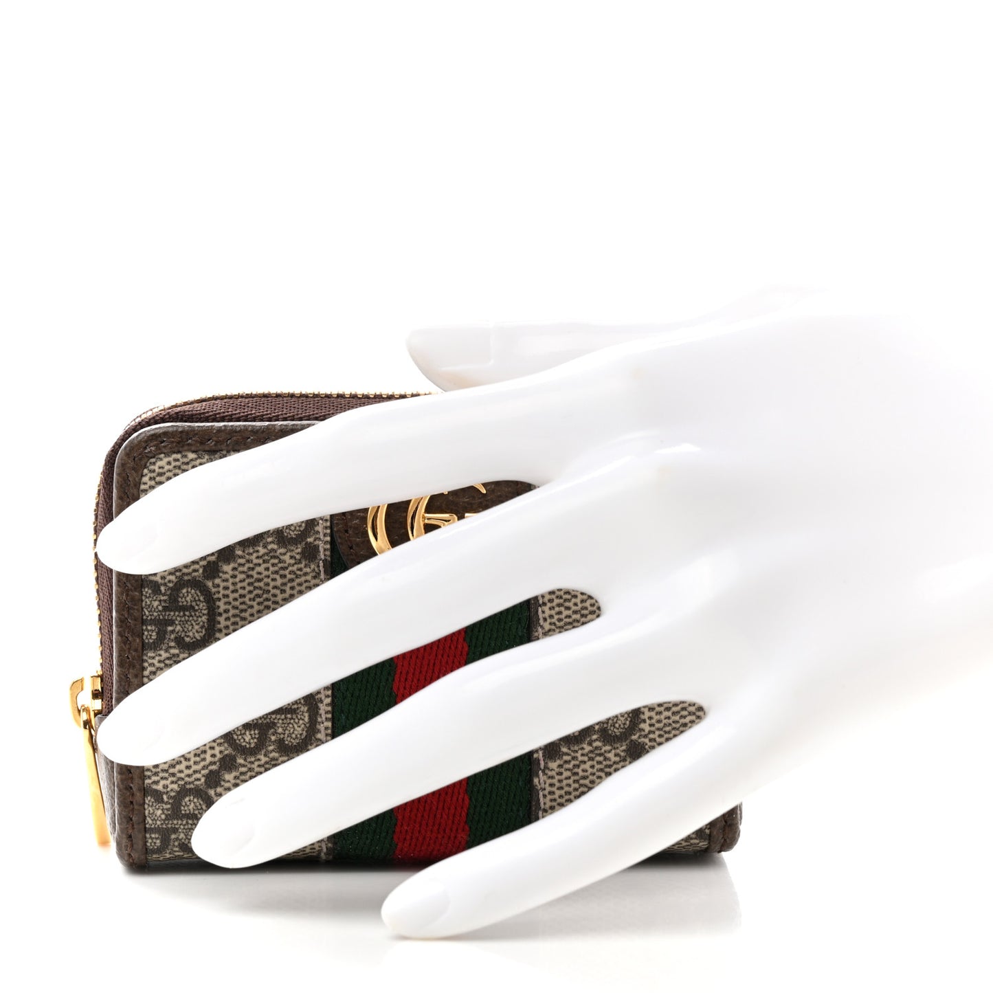 GG Supreme Monogram Web Ophidia Playing Card Case Beige New Acero