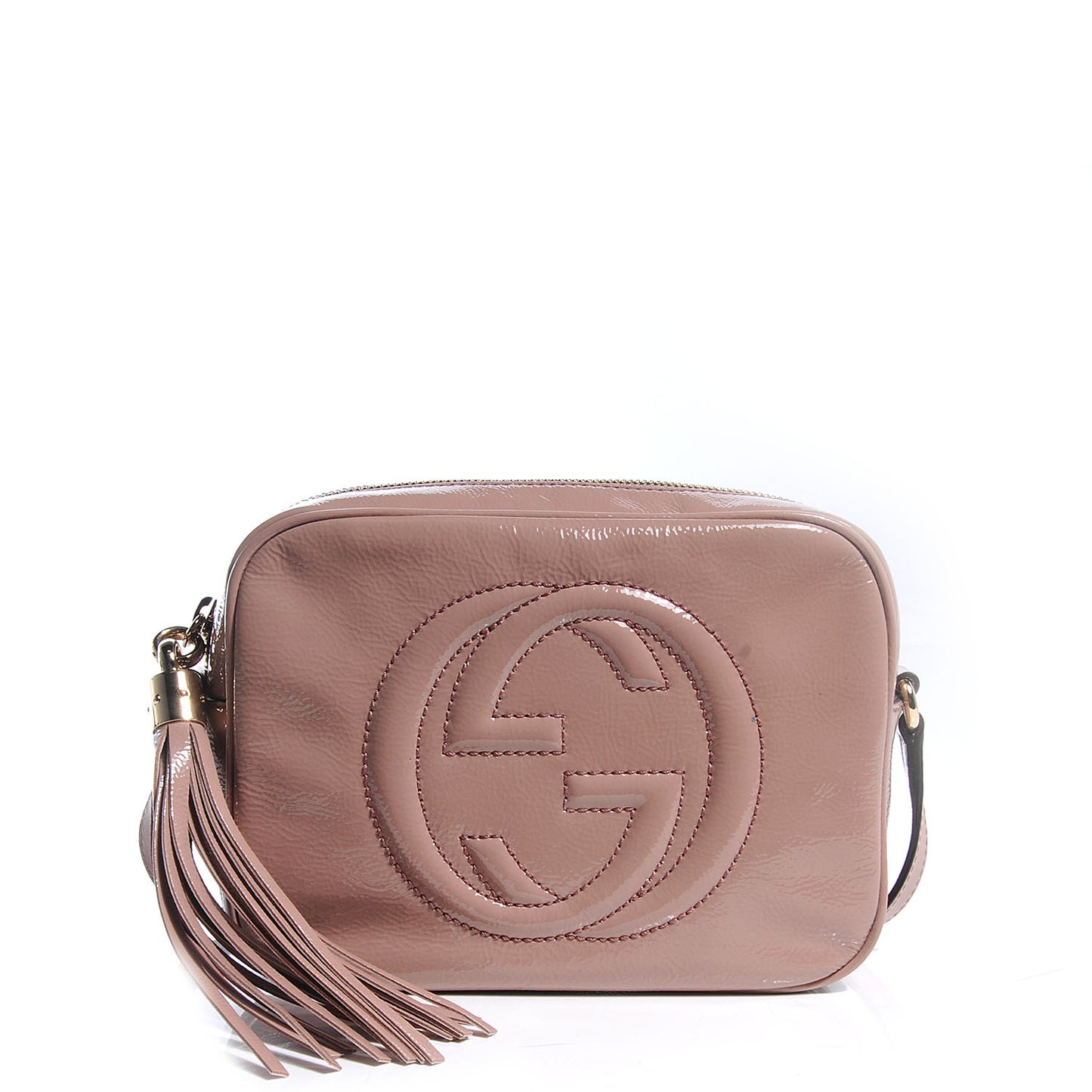 Vernice Naplack Small Soho Disco Bag Dark Cipria