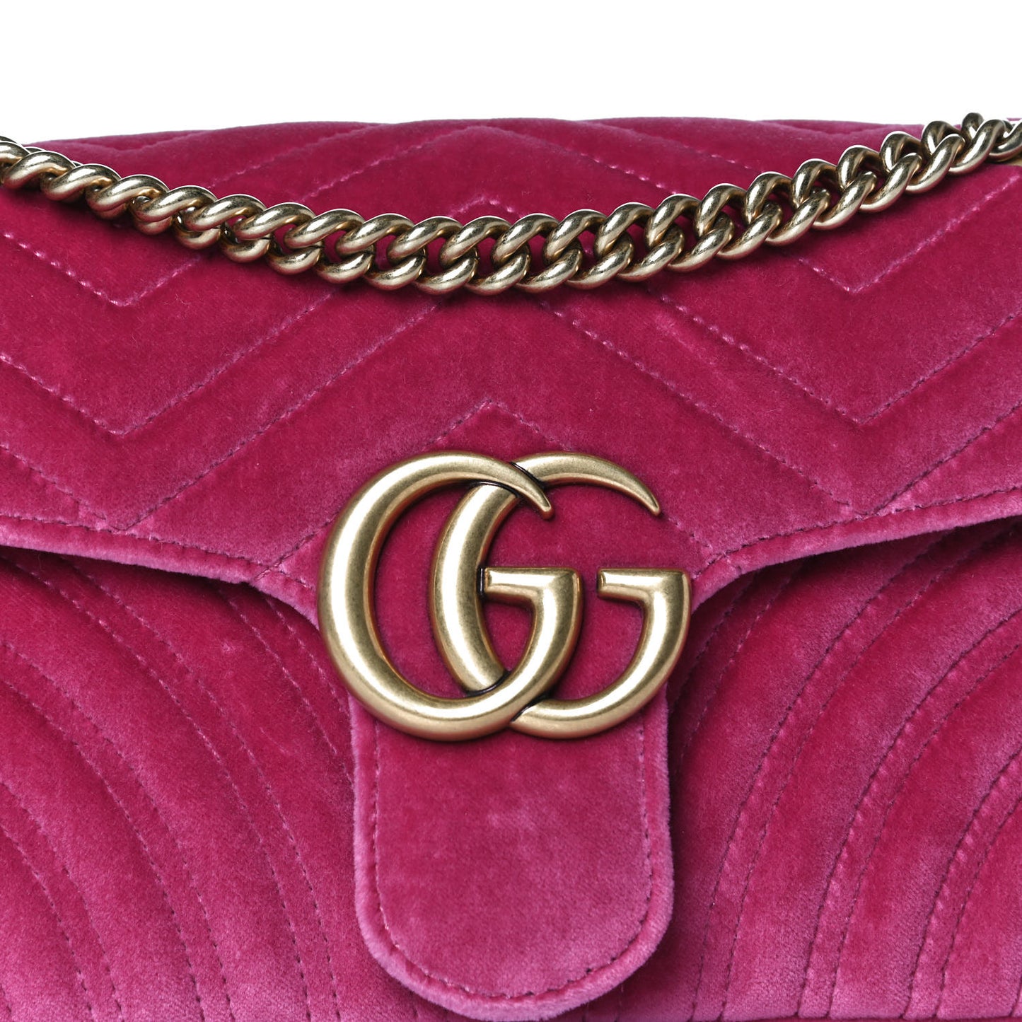 Velvet Matelasse Small GG Marmont Shoulder Bag Light Raspberry Rose