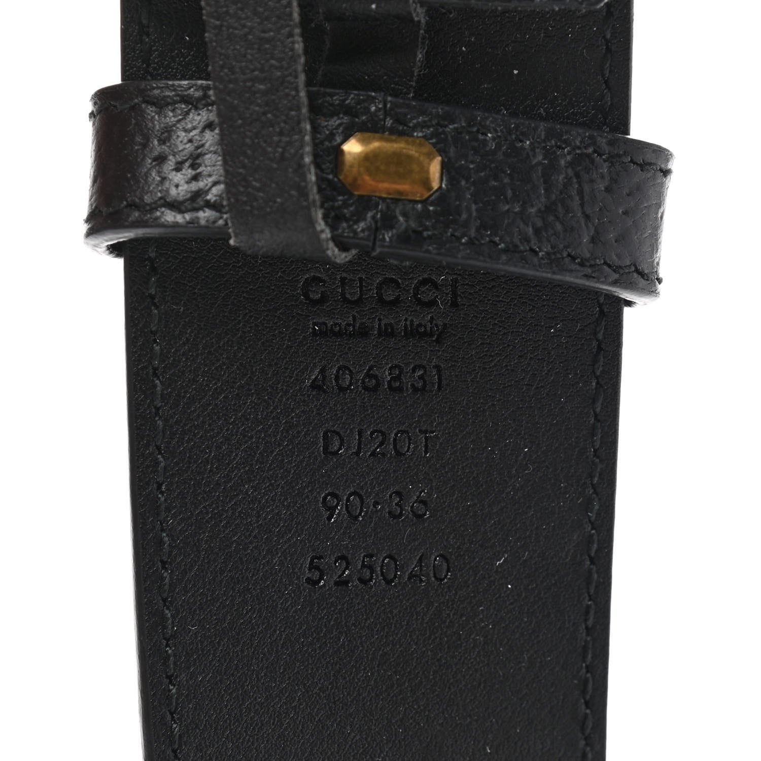 Gucci Textured Calfskin Double G 40mm Belt 90 36 Black 3 of 6