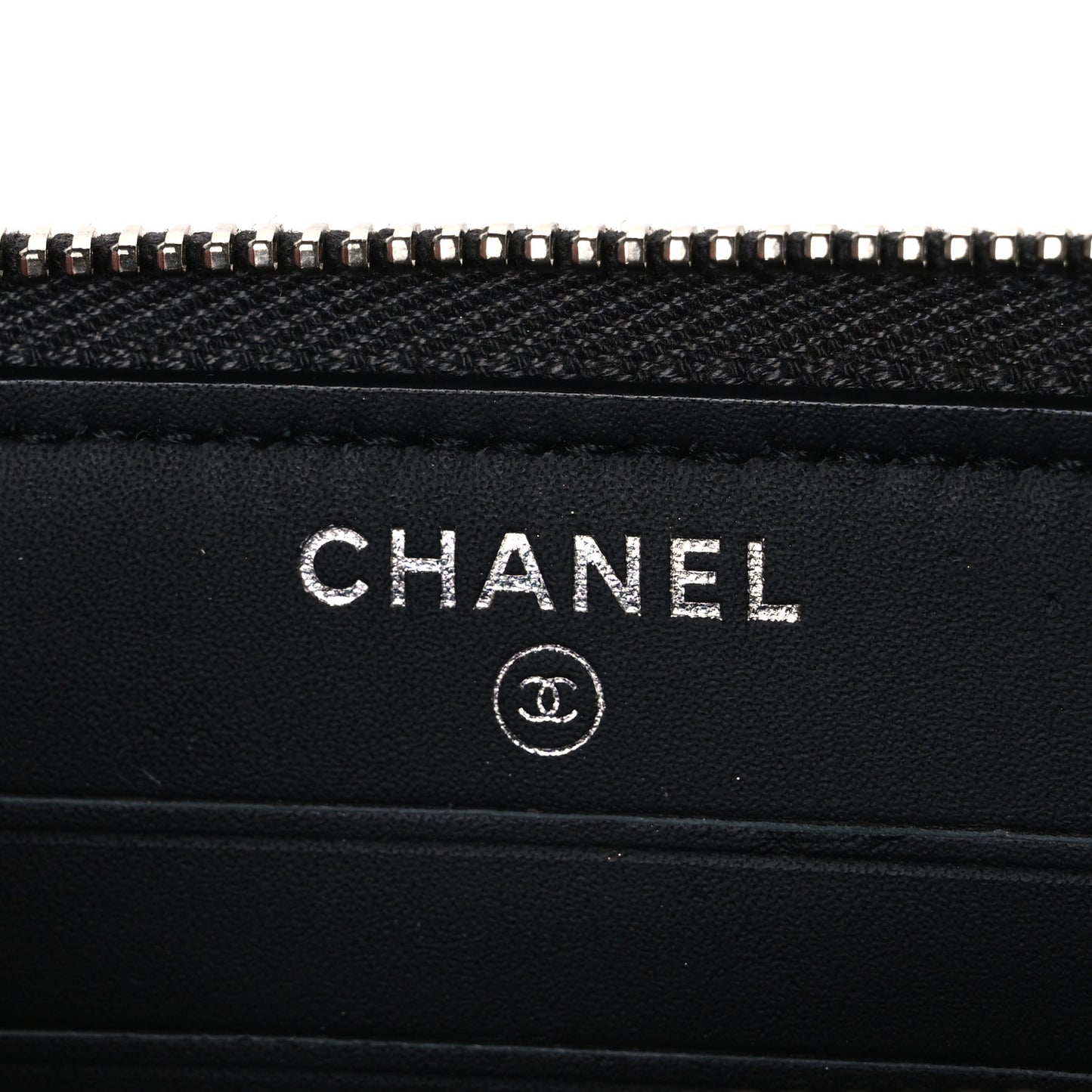 Lambskin Studded Small Timeless CC Zip Around Wallet Black