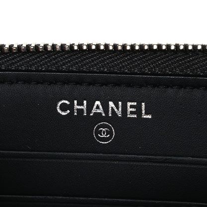 Chanel Lambskin Studded Small Timeless CC Zip Around Wallet Black 6 of 8