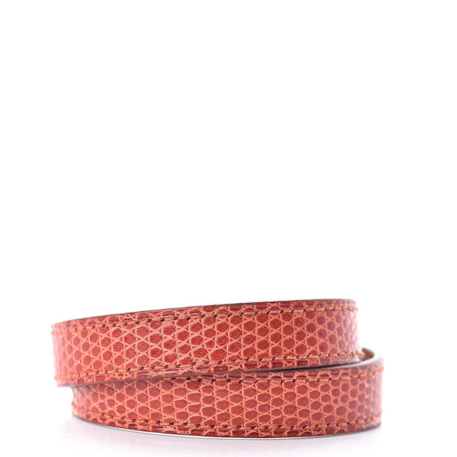 Hermes Lizard Kelly Double Tour Bracelet S Bougainvillea 2 of 3