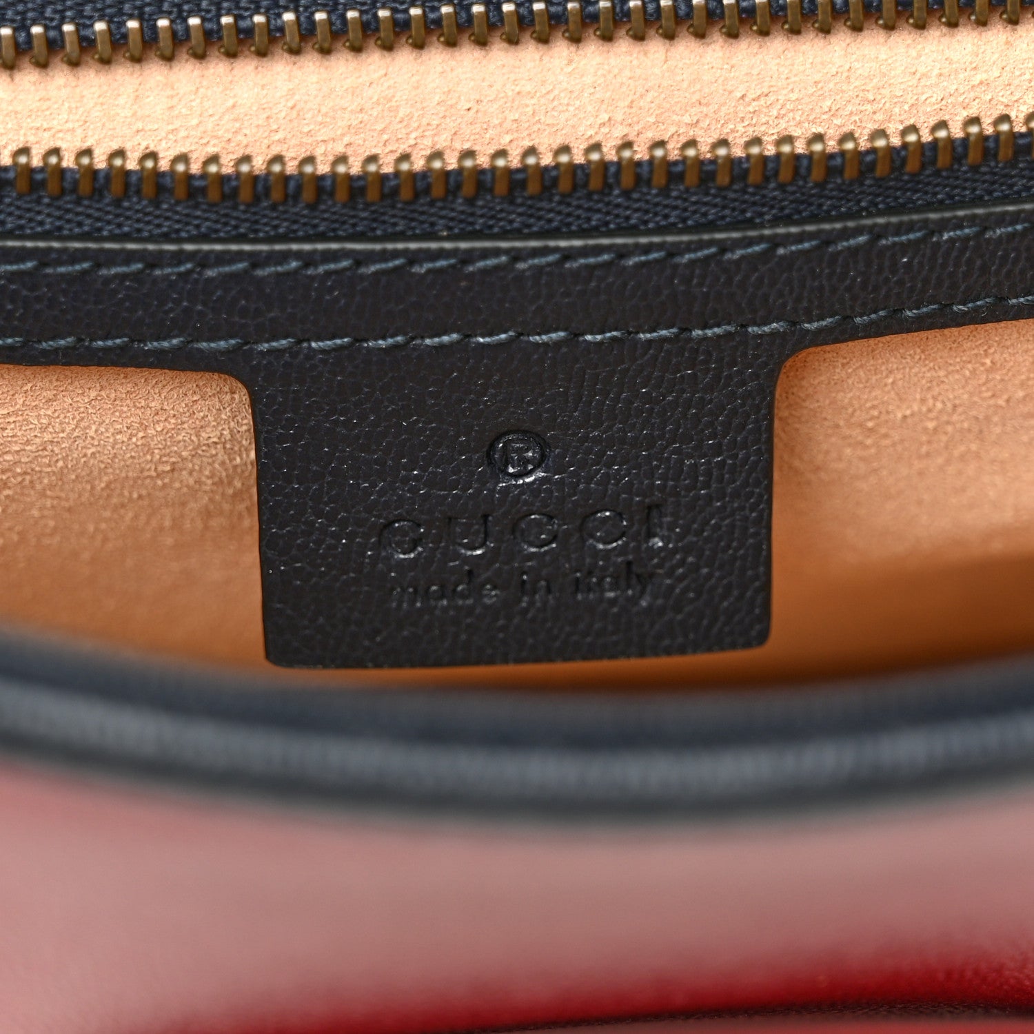 Gucci New Sakai Calfskin Lux Tri-Color Medium Dahlia Messenger Shoulder Bag New Cherry Red Sun Oil Blue 6 of 12