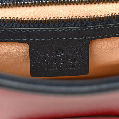 Gucci New Sakai Calfskin Lux Tri-Color Medium Dahlia Messenger Shoulder Bag New Cherry Red Sun Oil Blue 6 of 12