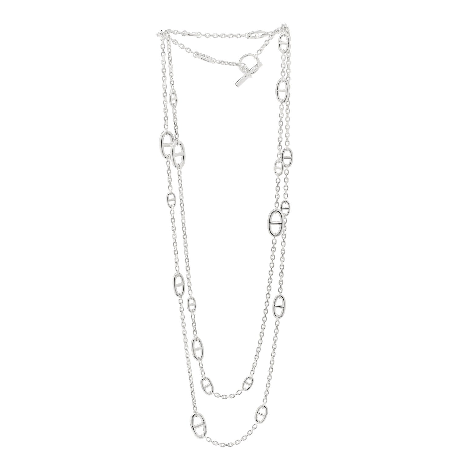 Hermes Sterling Silver Farandole Necklace 160 3 of 6