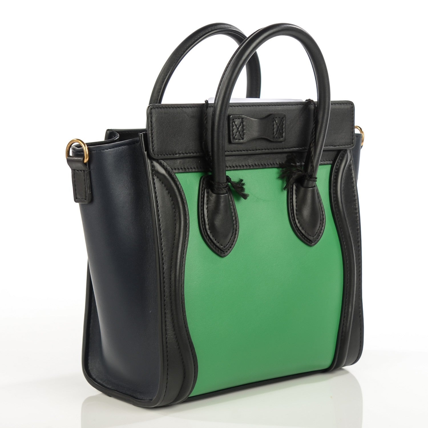 Celine Smooth Calfskin Nano Tri-Color Luggage Grass 3 of 8