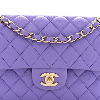 Chanel Caviar Quilted Small Double Flap Purple 8 of 13