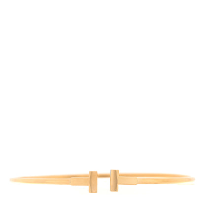 Tiffany 18K Yellow Gold Narrow T Wire Bracelet 1 of 4