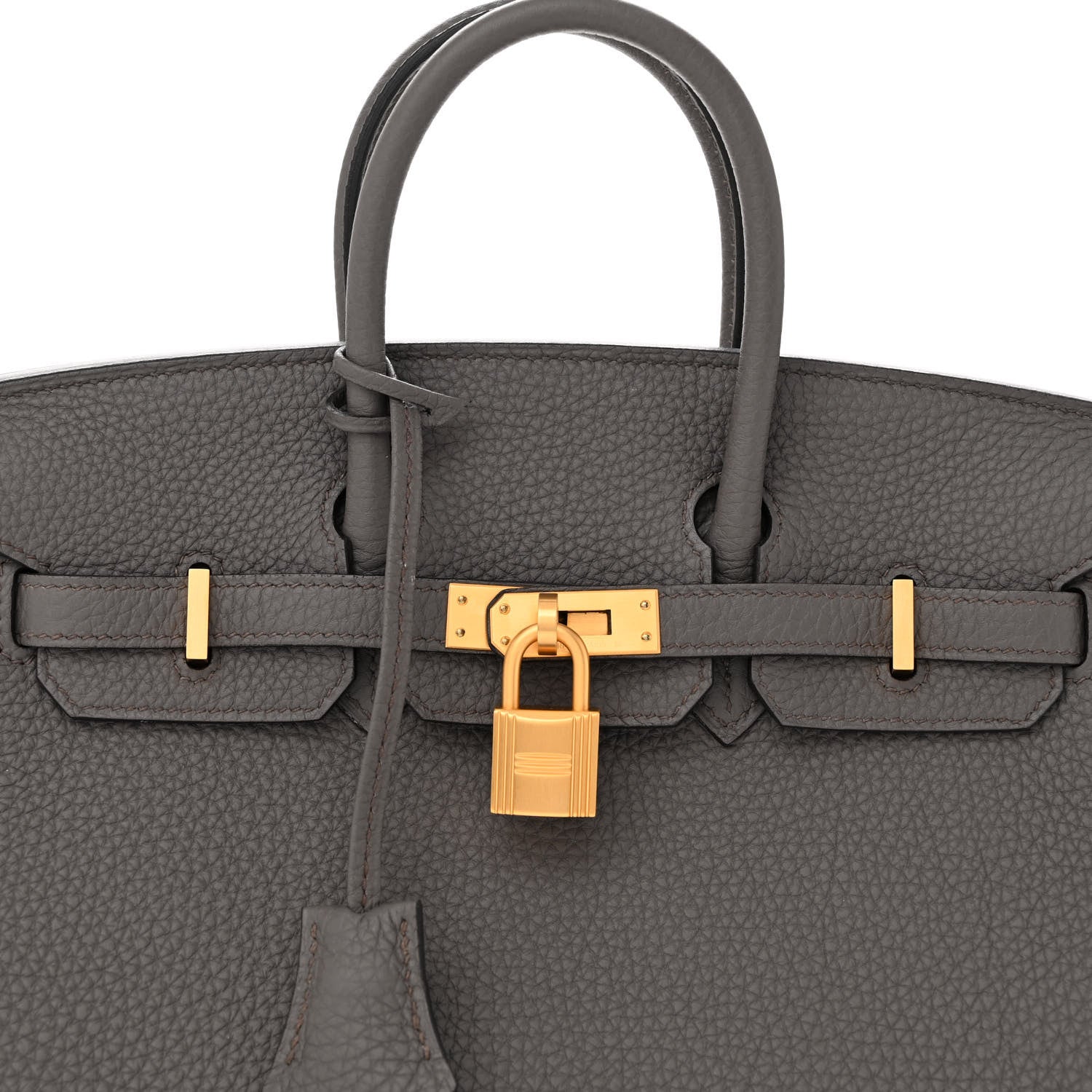 Hermes Togo Horseshoe Birkin 25 Etain Rose Extreme 8 of 12