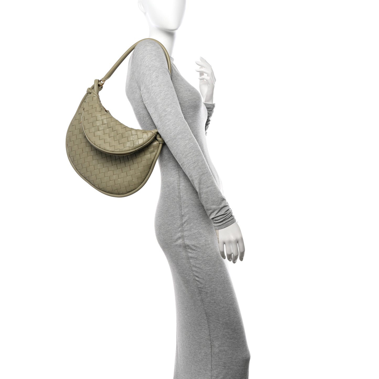 Nappa Intrecciato Medium Gemelli Travertine