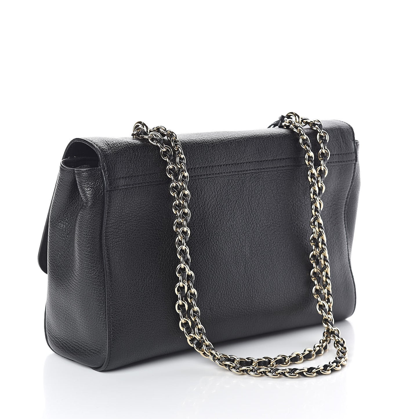 Glossy Goatskin Medium Lily Black