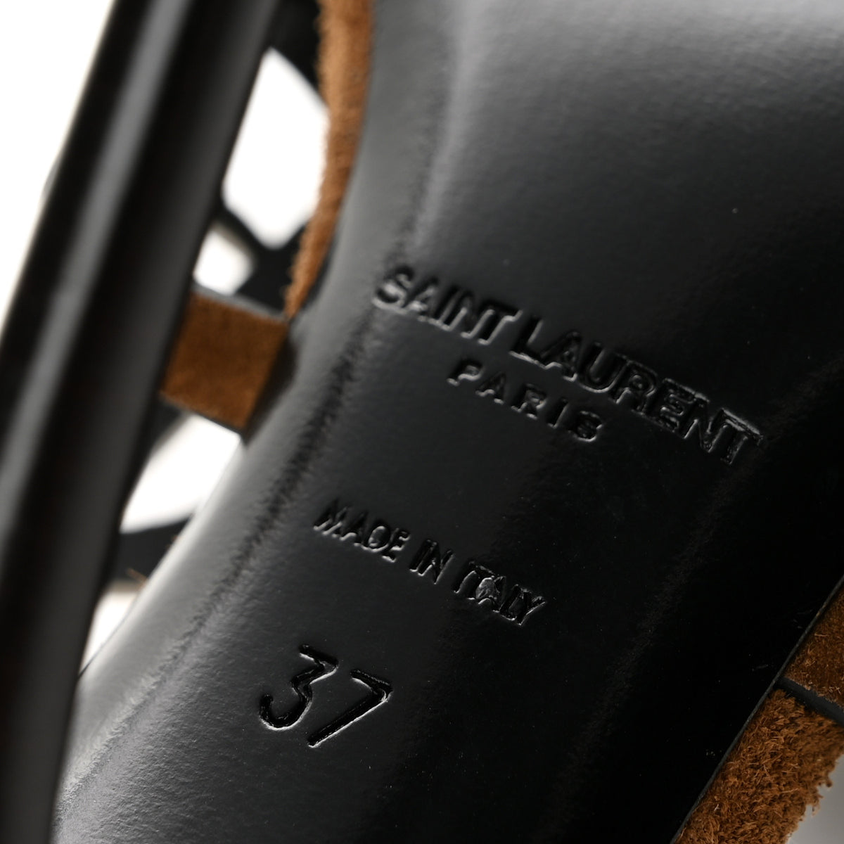 Saint Laurent Suede Cassandra 110 Sandals 37 Brown 7 of 11