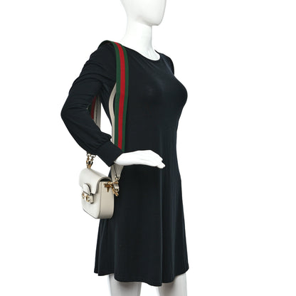 Gucci Azalea Calfskin Web Mini Horsebit 1955 Shoulder Bag Mystic White 2 of 11