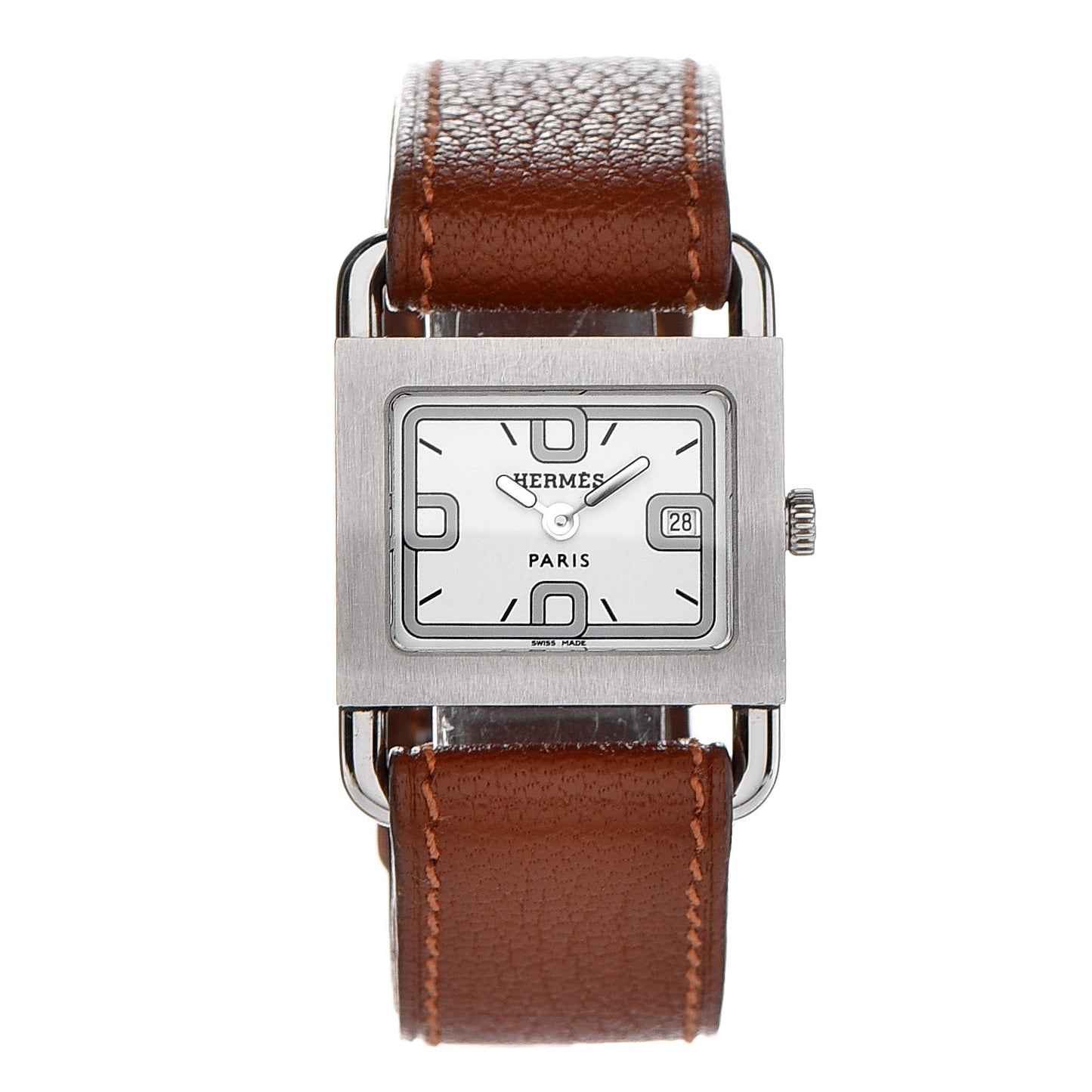 Stainless Steel Chevre Mysore 25mm Belt Quartz Watch Noisette