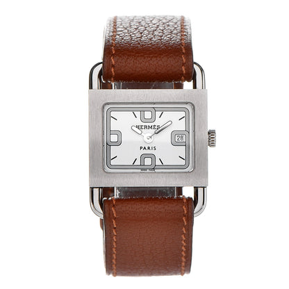 Hermes Stainless Steel Chevre Mysore 25mm Belt Quartz Watch Noisette 1 of 7