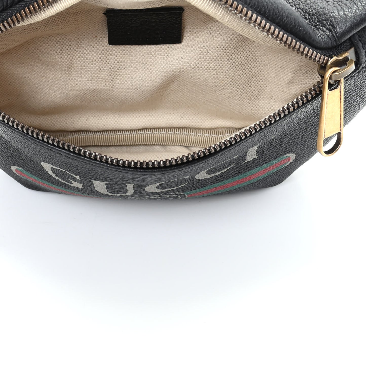 Grained Calfskin Small Logo Belt Bag Black