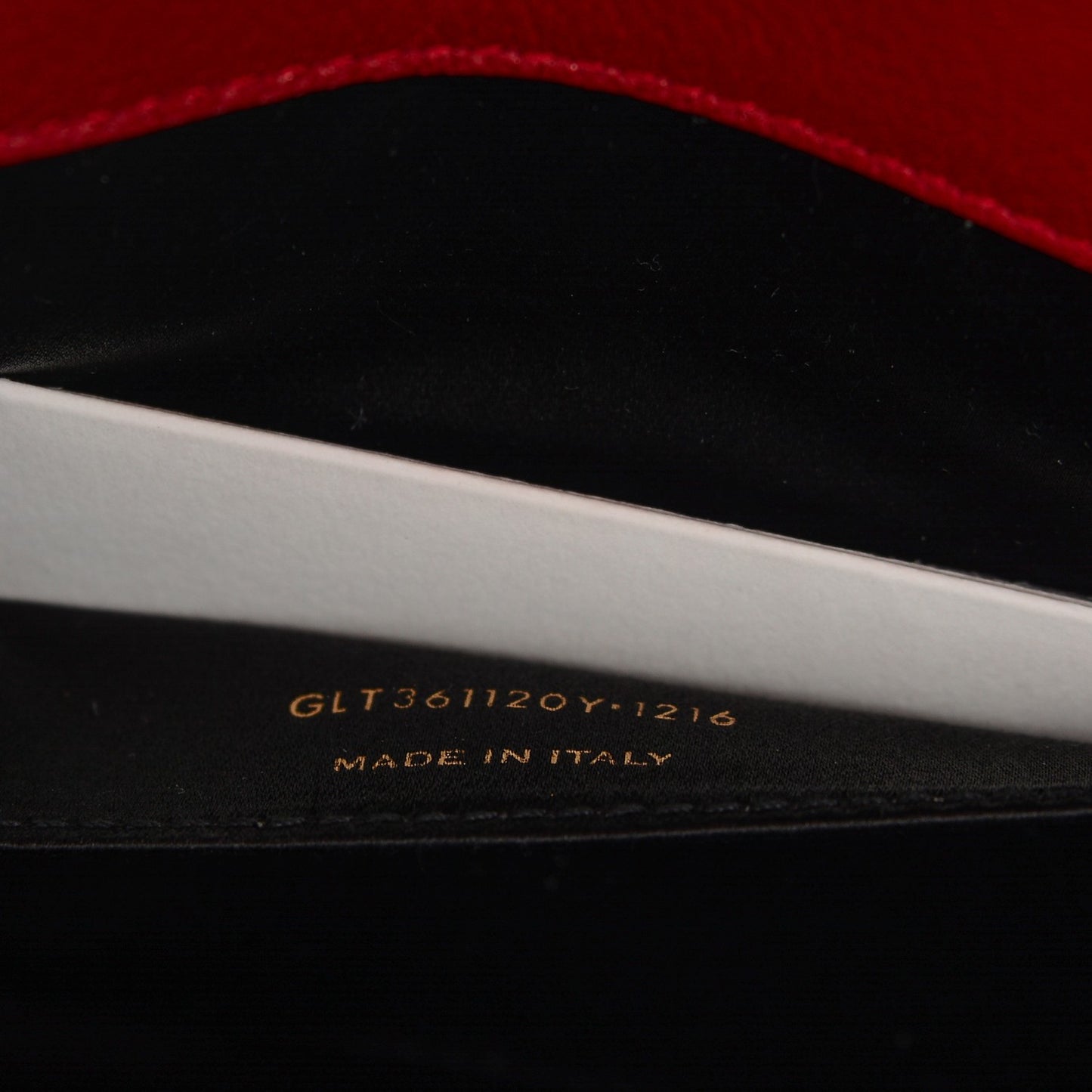Calfskin Monogram Large Belle De Jour Clutch Lipstick Red