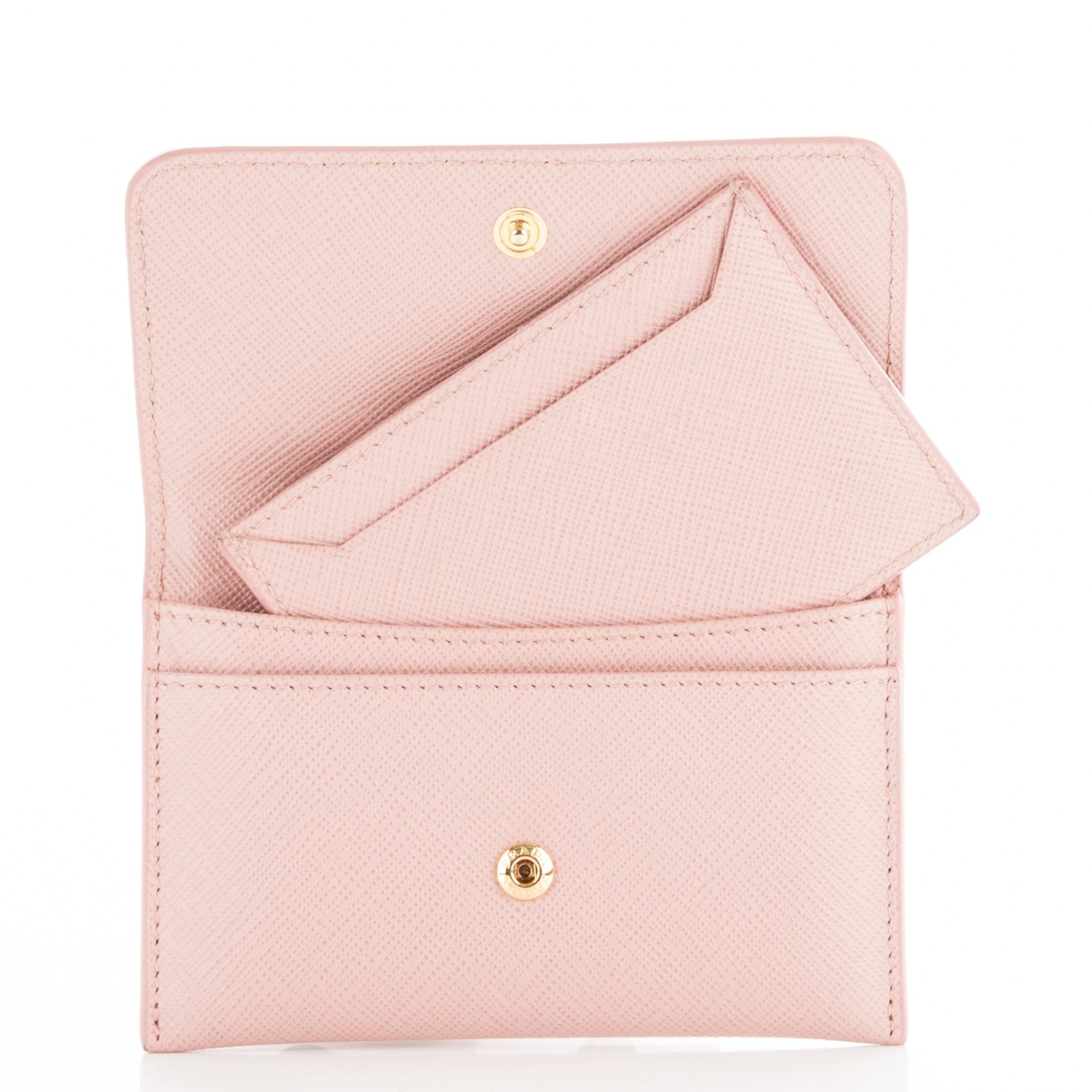 Prada Saffiano Metal Flap Card Holder Orchidea 5 of 7