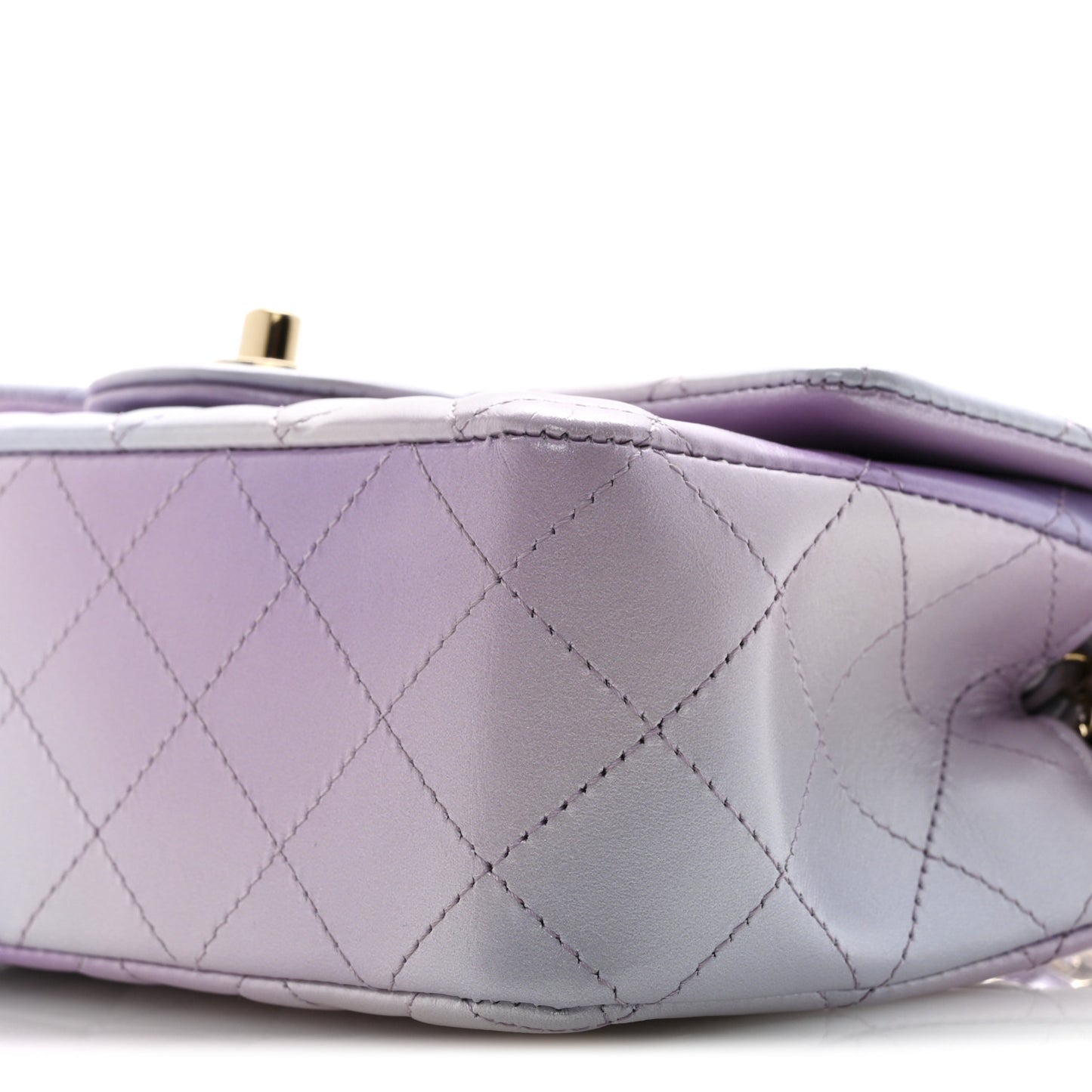 Calfskin Quilted Mini Cloudy Tie Dye Rectangular Flap Purple Blue Pink