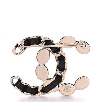 Chanel Lambskin Beads CC Brooch Black Multicolor 3 of 4