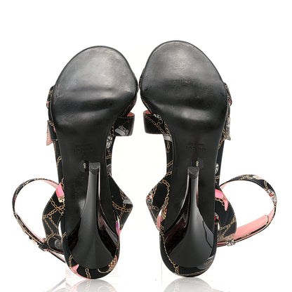 Gucci Satin Techno Charms Sandals 8 Black 5 of 6