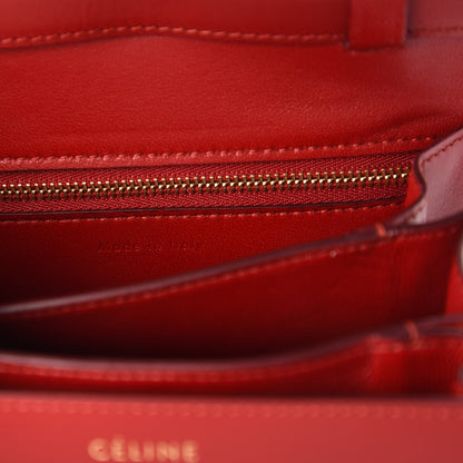 Celine Box Calfskin Small Classic Box Flap Bag Red 8 of 10
