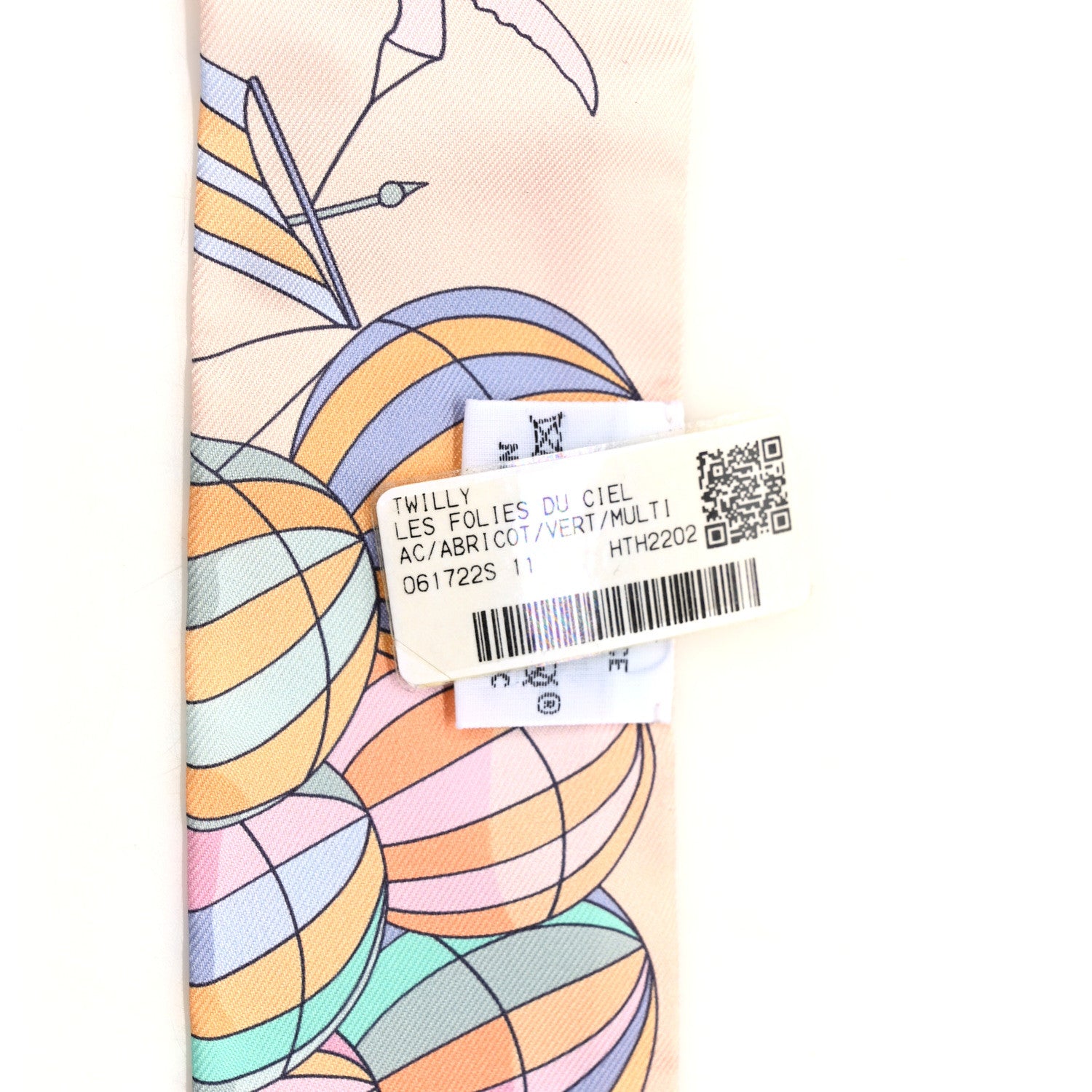 Hermes Silk Les Folies Du Ciel Twilly Abricot Vert Multicolor 4 of 4