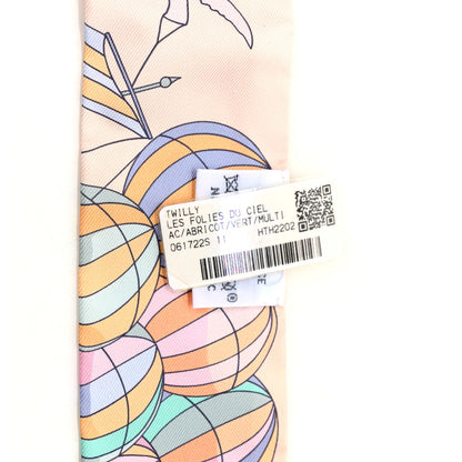 Hermes Silk Les Folies Du Ciel Twilly Abricot Vert Multicolor 4 of 4