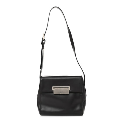 Prada Soft Calfskin Flap Crossbody Bag Black 1 of 10