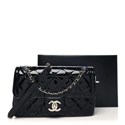 Chanel Patent Quilted Small Coco Shine Flap Black 11 of 11