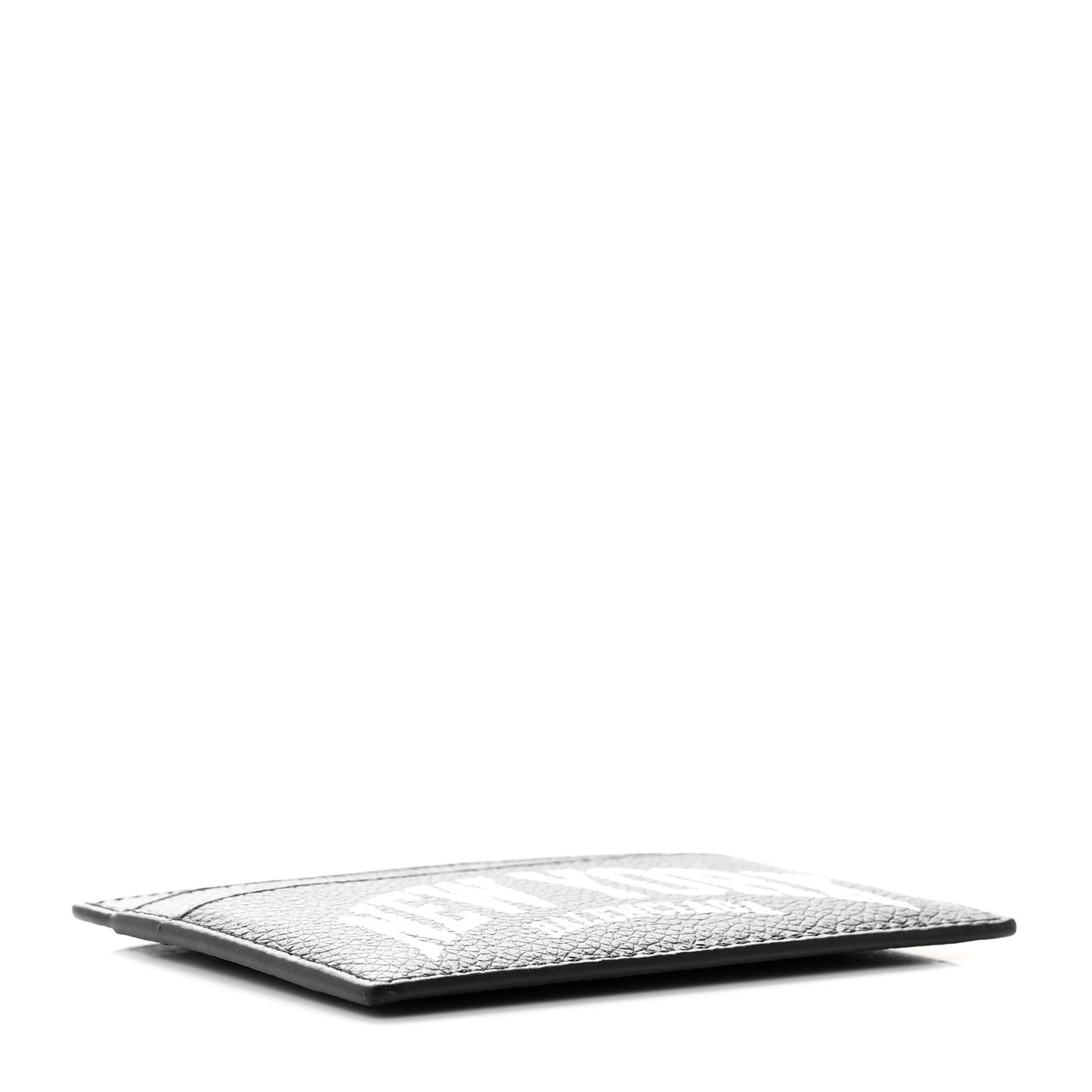 Calfskin City Logo Cash Card Holder Black White