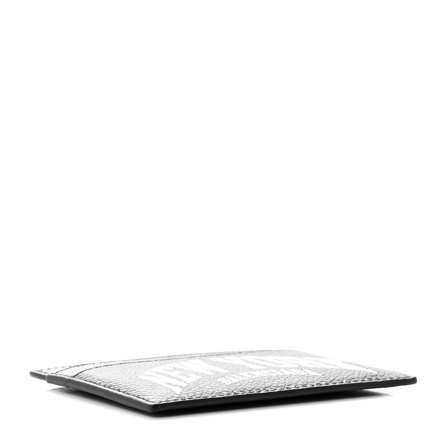 Balenciaga Calfskin City Logo Cash Card Holder Black White 4 of 7