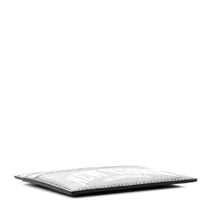 Balenciaga Calfskin City Logo Cash Card Holder Black White 4 of 7