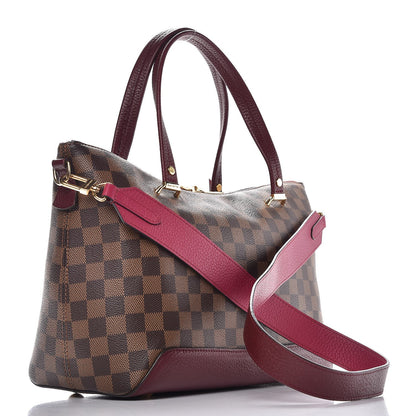 Louis Vuitton Damier Ebene Cuir Taurillon Hyde Park Fuchsia 4 of 8