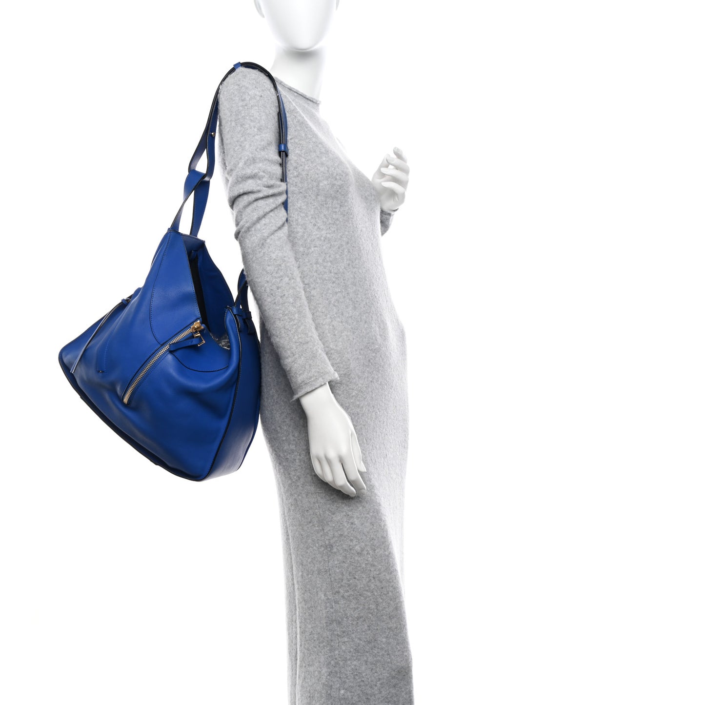 Calfskin Medium Hammock Shoulder Bag Electric Blue