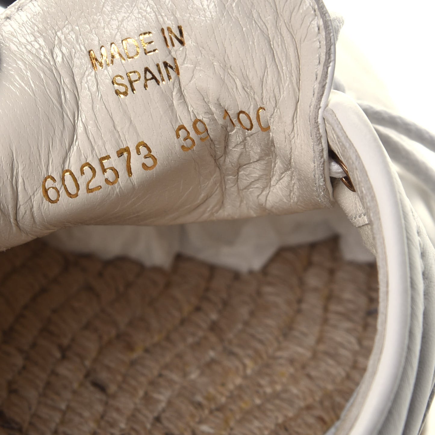 Nappa Matelasse GG Pilar Flatform Lace-Up Espadrilles 39 Great White