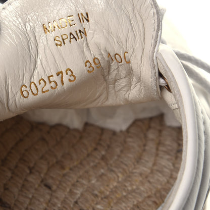 Gucci Nappa Matelasse GG Pilar Flatform Lace-Up Espadrilles 39 Great White 8 of 9