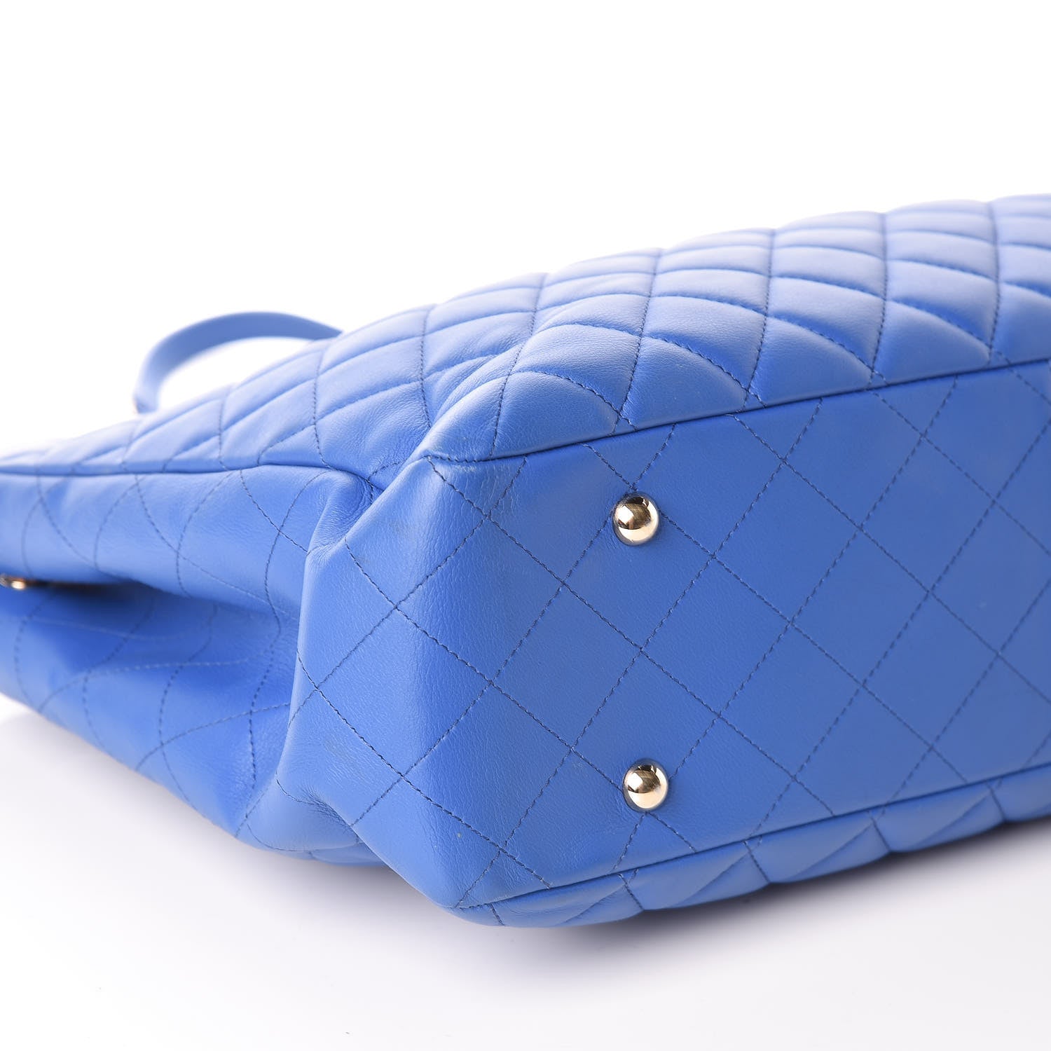 Chanel Calfskin Quilted Timeless Tote Blue 5 of 11