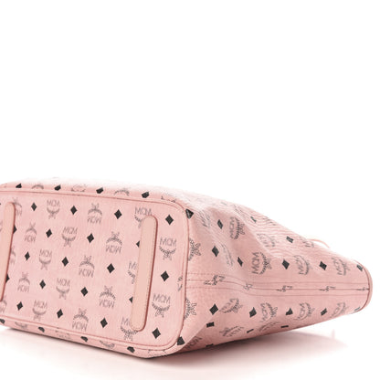MCM Visetos Medium Rabbit Top Zip Shopper Tote Light Pink 9 of 10
