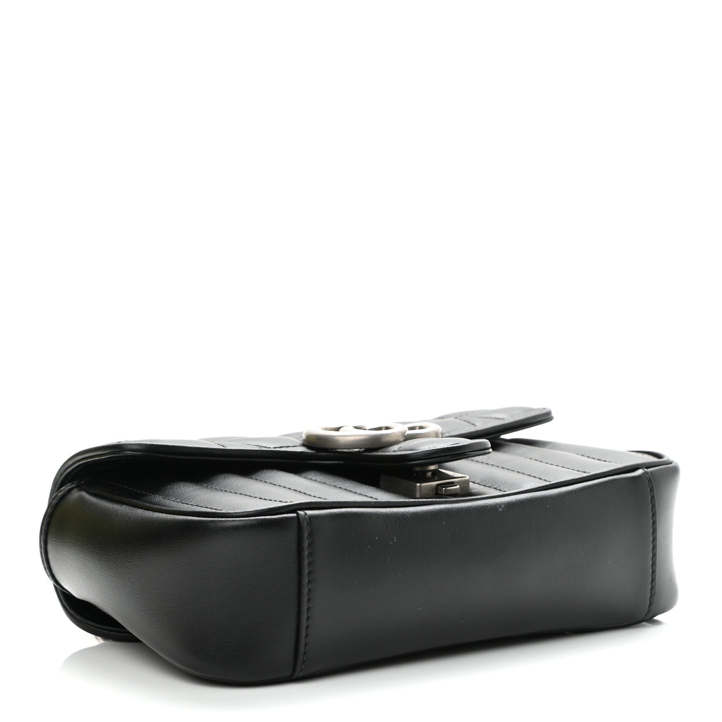Calfskin Matelasse Aria Mini GG Marmont Shoulder Bag Black