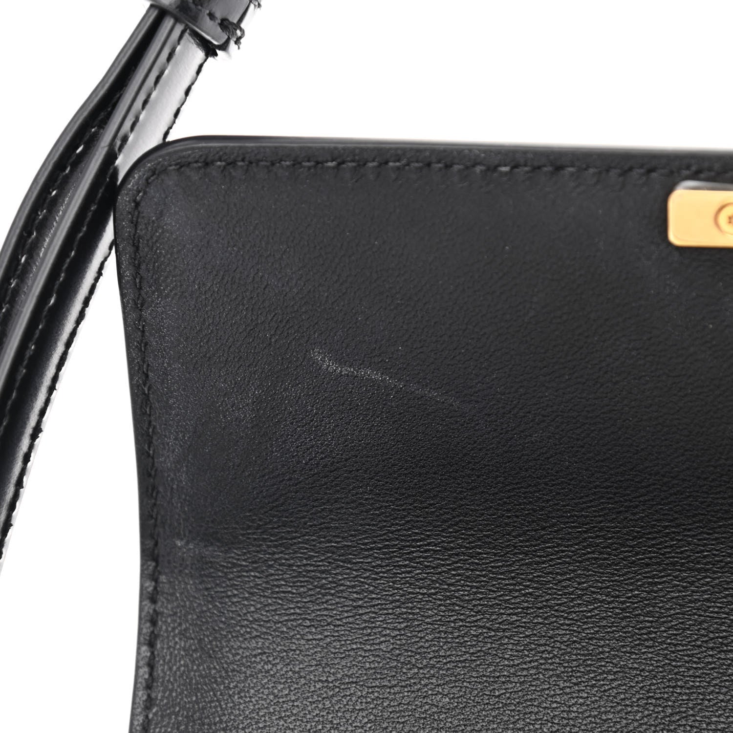 Celine Shiny Calfskin Triomphe Shoulder Bag Black 9 of 15