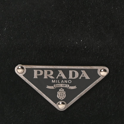 Prada Scamosciato Suede Shoulder Bag Black 8 of 10
