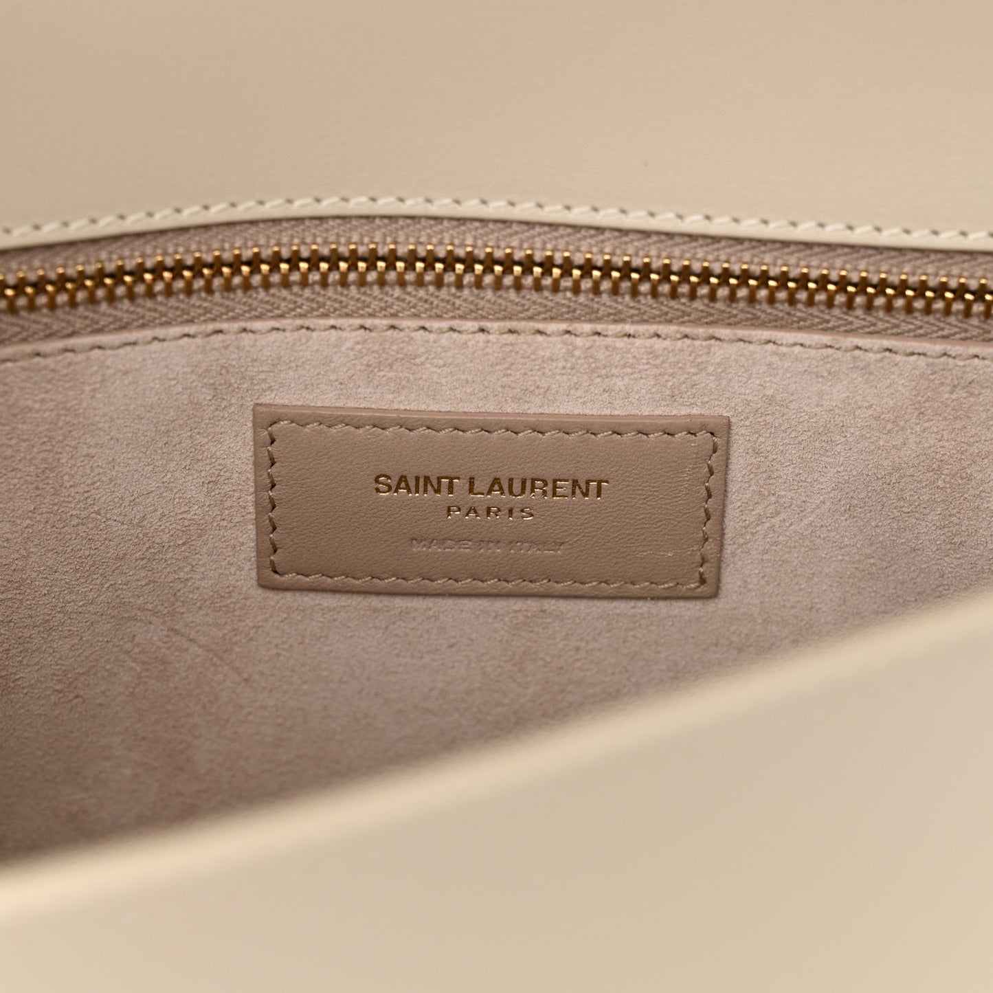 Smooth Calfskin Le Carre Satchel Dark Beige