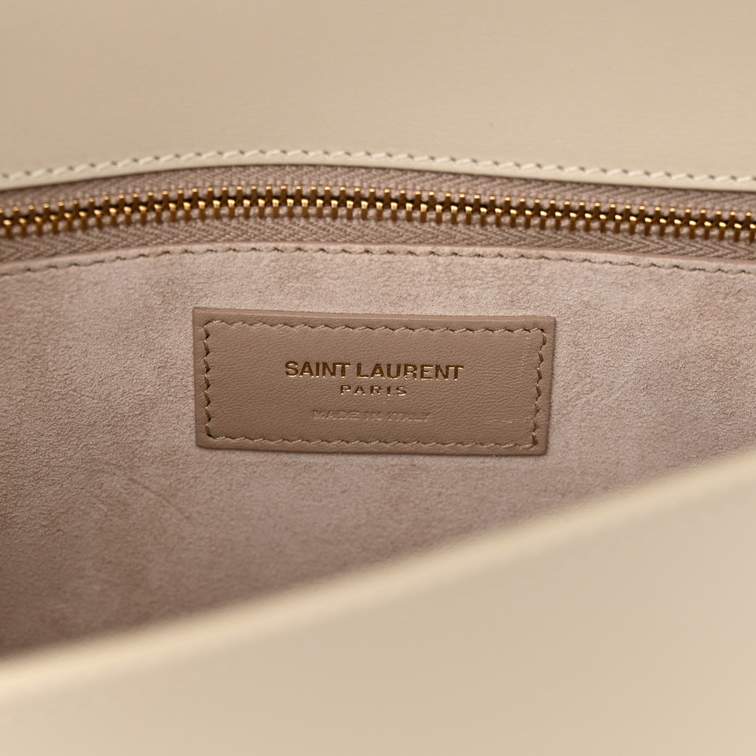 Saint Laurent Smooth Calfskin Le Carre Satchel Dark Beige 6 of 10