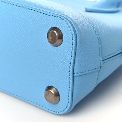 Balenciaga Signature Grained Calfskin Logo XXS Ville Top Handle Bag Baby Blue Black 9 of 9